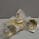 HBlife 3-PCS Gold Cake Stand Set (8"/10"/12" Plate) for 6-10 Inch Cakes, Perfect Dessert&Cake Display Stand, Cupcake&Cake Stands for Party, Wedding, Birthday, Baby Shower, Anniversary (Metal)