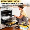 10S Fast Heating Heavy Duty Steam Cleaner 7 Adjustable Levels, 1.6 Quarts Tank, Continuous Spray, Natural Deep Cleaner, Portable Handheld Steamer with 15 Accessories for Home, Car, Tile (Yellow)