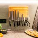 Demi's Home Knife Magnetic Strip & Cutting Board Holder for Wall or Fridge - 16 inch - (Supplies Not Included) - Magnetic Cutting Board & Knife Holder for Fridge or Wall