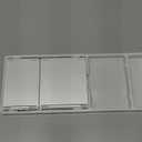 Samsers Foldable Bluetooth Keyboard with Touchpad - Portable Wireless Keyboard with Holder, Rechargeable Full Size Ultra Slim Pocket Folding Keyboards for Android Windows iOS Tablet & Laptop - Silver (BT x1)