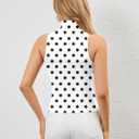 Womens Sleeveless Halter Tops Pleated Twist Front Slim Fit Date Night Clubwear Halter Neck Tank Tops (Size M)