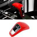 Red Gear Lever Cover Compatible with Porsche Cayenne 2018-2022 Gear Panel Cover Protective Shifter Head Protector Trim Compatible with Porsche Cayenne Accessories