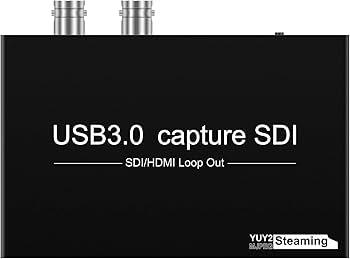 Wiistar SDI Video Capture Card 1080P60fps HDMI/SDI to USB3.0 Audio Video Capture Device with Loopout USB Video Record for Camera Live Streaming