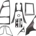 NLQR 11pcs Real Carbon Fiber Interior Trim Kit, Carbon Fiber Kits Interior Trim Cover Fit for Infiniti Q50 2014-2024 for Q60 2017-2022 Carbon Fiber Interior Set Trim Kit