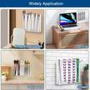 Acrylic Straw Holder for Cabinet Door, Straw Dispenser with Double Sided Adhesive Tape and Stickers, Reusable Tumbler Straw Storage, for Brushes, Colored Pencils, Markers