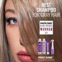 Pravana The Perfect Blonde Purple Toning Shampoo | Neutralizes Brassy, Yellow Tones | For Color Treated Hair | Chromasilk Enhances Shine & Protection | Vegan, Cruelty-Free | Paraben & Sulfate Free