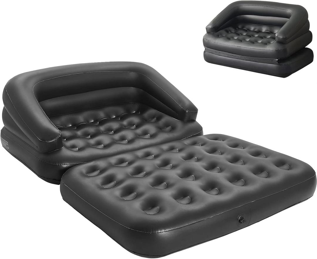 DIMAR GARDEN Inflatable Couch Blow Up Mattress,Outdoor Air Sofa Bed for Camping, Full Size