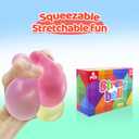 6 Pack Squishy Stress Balls Fidget Toys for Adults Kids, Sensory Stress Cube Anxiety Stress Relief Toy with Thick Substance, Slow Rising Calming Toys Stretchy for Classroom, Malt Sugar Ball