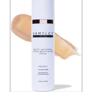 DRMTLGY Matte Universal Tinted Moisturizer SPF 46 – Anti-Aging Tinted Face Sunscreen & Lightweight Makeup with Broad Spectrum UV Protection – Hydrating Skin Care & Face Moisturizer – 1.7 oz