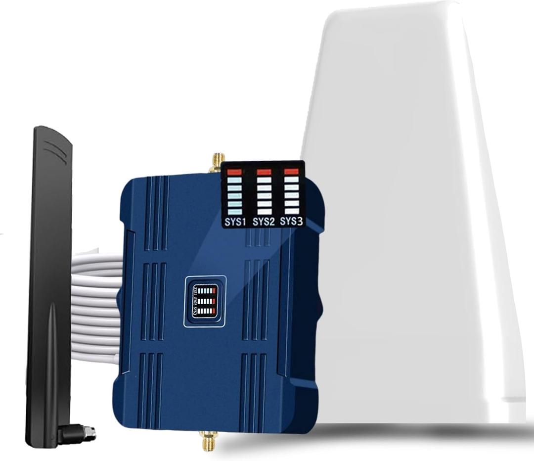 Cell Phone Booster for Home Office, Up to 2500 Sq.Ft, Cell Phone Signal Booster for Band 5/12/13/17, Boost 5G 4G LTE 3G Data for All U.S. Carriers