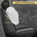 IKABEVEM Faux Leather Truck Seat Covers for Nissan Frontier 2007-2026,Side Airbag Safe All Season Front Pair Black & Grey Two Tone | Custom Fit SV PRO-4X PRO-X SL S LE SE,Breathable Waterproof Faux Leather Seat Protectors,Black&Gray