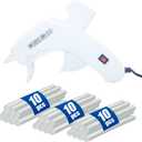 Portable Hot Glue Gun Kit, 20W Fast Heating for Crafts with 30pcs 11100mm Glue Sticks, Mini Adhesive Gun for DIY, Home Repairs, Arts and Crafts (01A, White)