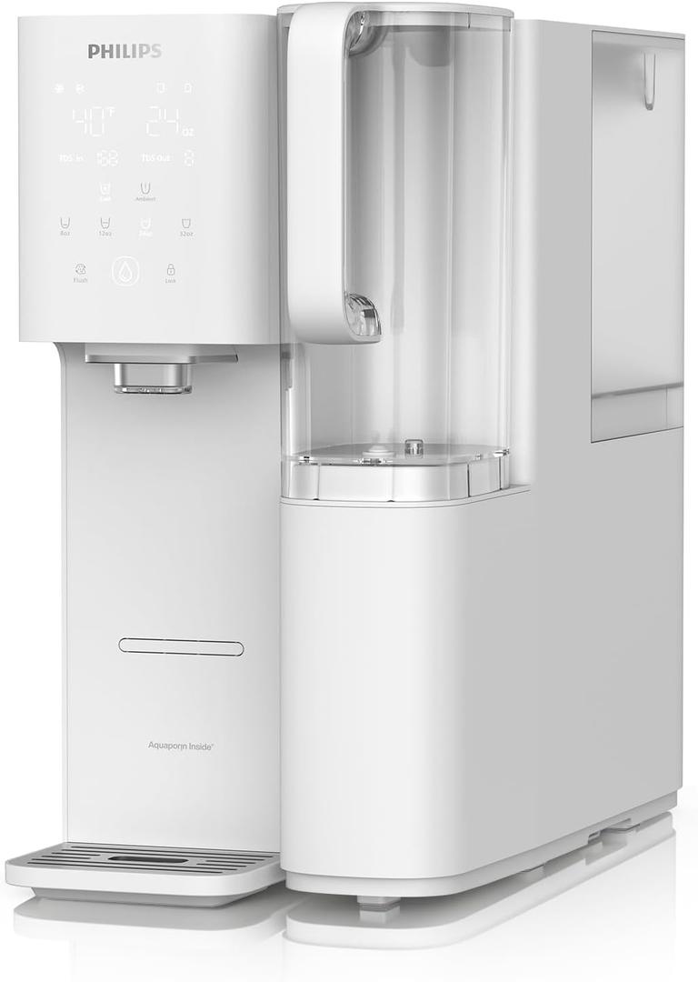 PHILIPS Reverse Osmosis Water Filter Countertop ADD6926WH/37(Ambient), 6-Stage Mineralization Filtration System with Aquaporin Tech, Large Capacity for Family, 6L Tank &1.8L Jug (Dispenser - Plus)