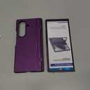 For Samsung Galaxy Z Fold 7 Slim Case with Stand, Glass Screen Protector, Full Hinge Protection, Thin & Rugged, Shockproof Protective Phone Case Cover for Samsung Galaxy Z Fold7 2025, Purple