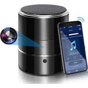 Smart Security Camera Bluetooth Speaker with 180° Viewing Angle - 1080P HD WiFi Camera, Motion Detection Real-Time View, Night Vision for Home/Baby/Pet Monitoring-01