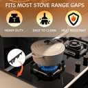 Stainless Steel Stove Gap Covers (2PCS), Stove Gap Filler for Kitchen Oven Counter Side Gap, Range Trim Kit, Easy Clean and Heat Resistant, Adjustable Length 13.8" to 27.5" 1