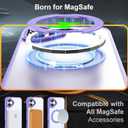 ZHK 360 Rotatable Ring for iPhone 16 Case Magnetic, [Military Grade Drop Proof] [Translucent Frosted Back Panel] Slim Non-Slip Matte Phone Case for iPhone 16 6.1'', Light Purple