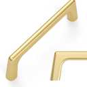 Amerdeco 10 Pack Brushed Gold Cabinet Pulls 3 Inch(76MM) Hole Centers Kitchen Cabinet Handles Hardware Kitchen Handles for Cabinets Cupboard Handles Drawer Pulls ZH0041
