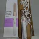 Conair Double Ceramic 1-Inch Curling Iron, 1-Inch Barrel Creates Classic Curls, Hair Curler for Use on Short, Medium, & Long Hair, White/Rose Gold
