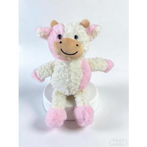 YUKOUQIAN Cow Stuffed Animal Cute Plush Doll Soft Toy Girls Boys 11" Birthdays Christmas Children's Day Halloween Thanksgiving Day(Stand Cow Light Pink)