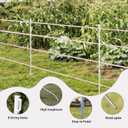 50 Pack Electric Fence Posts, 48 Inch Plastic Step in Fence Post, Temporary Fence Posts for Farm Protection and Livestock, White