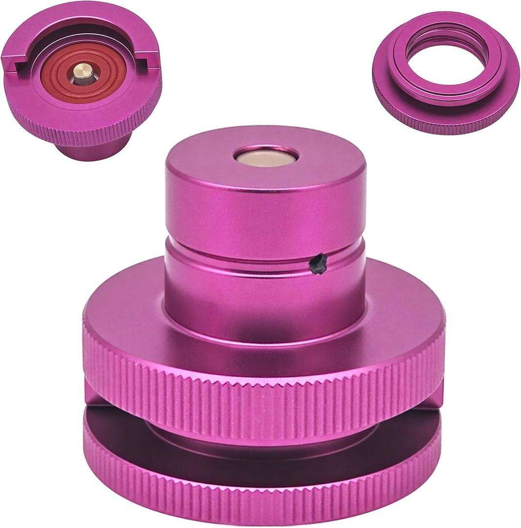 ZRDR Split CO2 Refill Quick Connect Adapter for Soda Makers, CO2 Canister Refill Connector Compatible with TR21-4 Male Thread, Purple, DUO ART TERRA GAIA Soda Machines