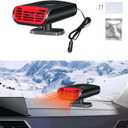 2 in 1 Car Heater, 12V 150W Portable Fast Heating Defrost Defogger with Rotatable Base, Automotive Windshield Heating or Cooling Fan That Plugs in Cigarette Lighter