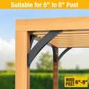 Heavy Duty 4" x 4"(Actual: 3.2''x3.2'') 45 Degree Angle Support Bracket, 2 Pcs Carbon Steel Pergola Post Bracket for Gazebos, Decks, Porches, Log Cabins and Other Wood Frame.