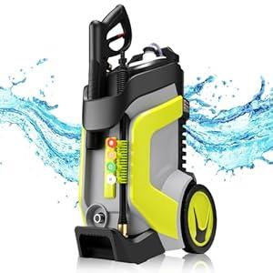 5000 PSI Electric Pressure Washer 4.0 GPM Upgraded Power Washer with 33FT Power Cord, 5 Nozzles, Soap Tank, Great for Cars, Fences, Patios, Driveways, (Green)