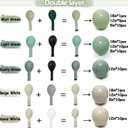 Dusty Green White Sand Balloon Garland - Double Stuffed Light Sage Green White Cream Balloon Arch Kit Latex Olive Beige Balloons for Baby Shower Birthday Woodland Wedding Wild One Party Decor