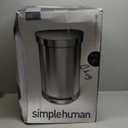 simplehuman 45 Liter/ 12 Gallon Semi-Round Hands-Free Step Trash Can, Brushed