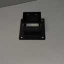 44 Post Base, Deck Post Brackets,Inner Size 3.5"x3.5" Thick Steel Fence Post Anchor Base,Heavy Duty Metal Black Powder Coated,for Supports Porch Railing Post Holders Pergola Brackets Kit