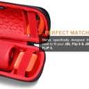 LTGEM Case Compatible with JBL Flip 7/5 / 6 / Grip Waterproof Portable Bluetooth Speaker, Office Hard Travel Carrying Storage Bag - Black+Red(Case Only)