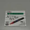 Overseas Green Paint Pens Paint Markers - Permanent Acrylic Markers 12 Pack, Water-Based, Quick Dry, Waterproof Marker Pen for Rock, Wood, Plastic, Metal, Canvas, Glass, Fabric, Mugs. Medium Tip