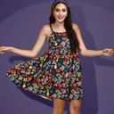 Summer Dresses for Women Sleeveless Casual Sundresses Loose Beach Cover, Floral, Size S
