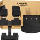 LASFIT Floor Mats & Backrest Mats & Cargo Mat for Hyundai Palisade 7/8 Seats 2026 (Only Fit Gas), All Weather TPE Custom Fit Floor Liners for Palisade Full Set Car Mats Accessories, Black