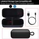Lebakort Storage Case Compatible with Bose SoundLink Plus Portable Speaker (Black Case)