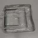 Cake molds, 4/6/8-inch square cake molds, 3 sets of rectangular cookie knife sets, stainless steel cookie knives, used for cooking crispy cookies, eggs, pastry mousse desserts (silver - square)