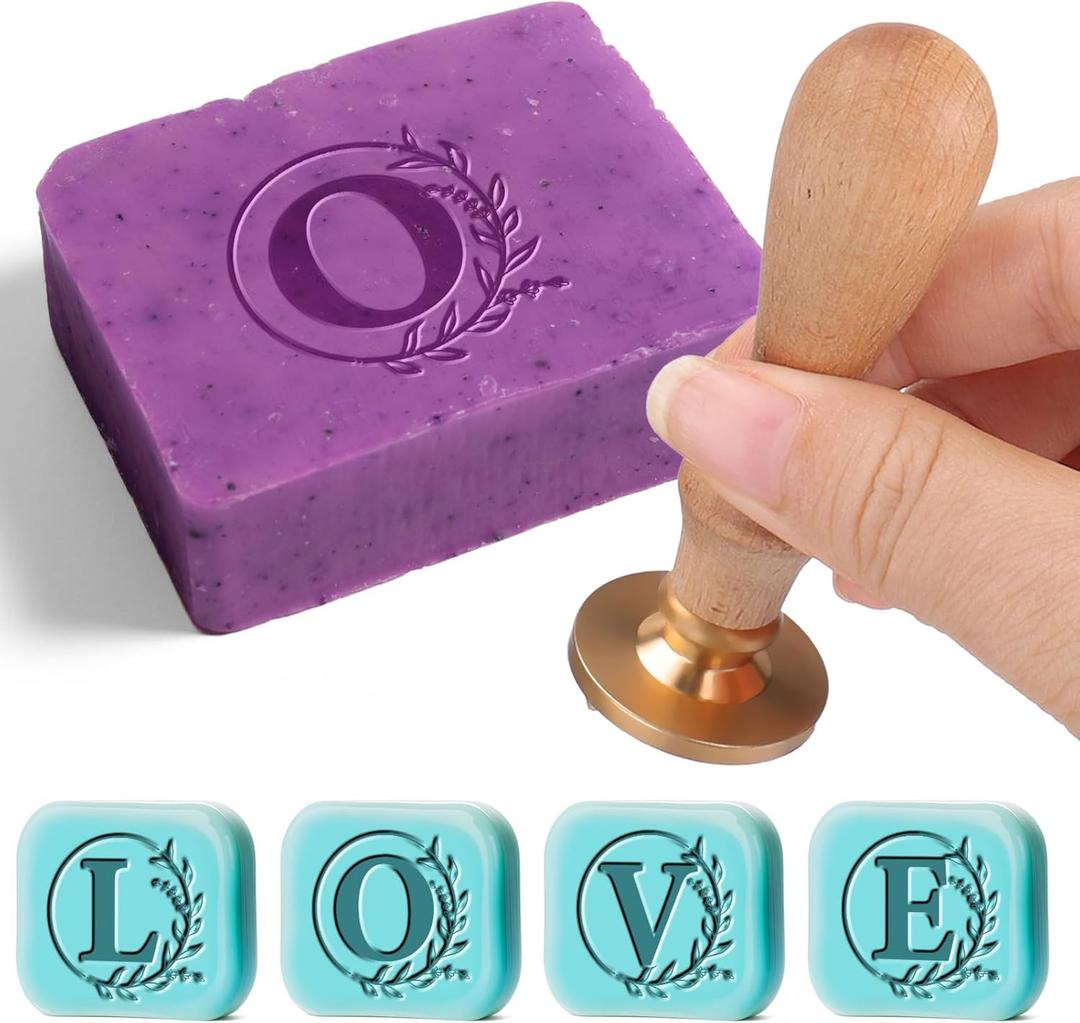 Personalized Stamp for Homemade Soap - Letter O Custom Initial, Multi-Functional Making Kit Supplies - Personalized Gift for Crafter