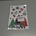 9 Christmas Tree Window Clings, Xmas Tree Snowflake Window Stickers,Merry Christmas Windows Clings, Red Black Xmas Trees Ball Snowflake Snowy Forest Glass Decals for Winter Home Party Decor