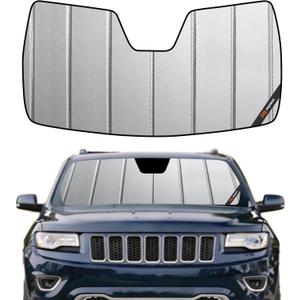 Pigenius Windshield Sunshade for Jeep Grand Cherokee 2014-2021, Grand Cherokee WK 2022 Front Window Shade - Safeguard