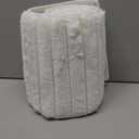 Christmas Tree Collar, Rustic White Luxury Plush Faux Fur Tree Collar with Stripe Textured Pattern, Soft Fluffy Xmas Tree Ring Boho Tree Skirt for Holiday Decorations Indoor Home Decor