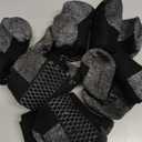 Premium Bamboo Rayon Crew Work Socks- Moisture Wicking, Odor Eliminating Heather Gray Crew Socks for Men Size 9-12 - 6 Pair