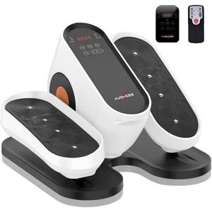 Under Desk Elliptical Machine, Electric Ellipse Leg Exerciser as Seen on Tv for Seniors with 10 Adjustable,Pedal Exerciser,Exercise Equipment for Home (White)