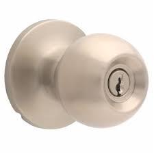 Atlas Ball Entry Door Knob Lock - Satin Nickel, 1 ct
