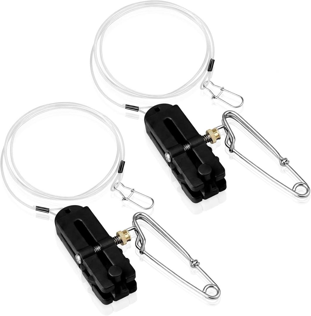 2 Pcs Fishing Downrigger Line Release Clips with Leader Snap Weight Release Clips for Anglers Trolling Casting Boat Offshore Fishing Planer Board