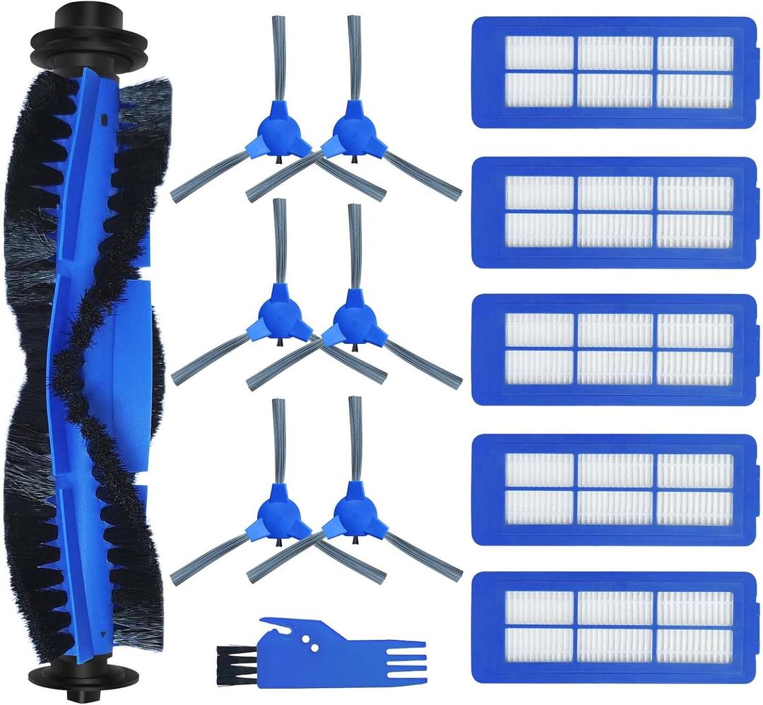Spare Accessories Compatible for eufy 11S Max, G30, 30C Max, 15C Max, G32 Pro, Robotic Vacuum Replacements: 1 Roller Brush 6 Side Brushes 5 Unibody Filter    /