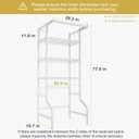 Ulif U11 Mini Over Washer and Dryer Shelves, 3 Tiers Laundry Room Storage and Organizer Standing Shelf, Metal Freestanding Clothes Drying Rack, 28.3W x 19.7D x 77.6H, White