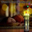 AIDYVOI Light-up Wall Torch Lamp, 7-Color Night Light, Rechargeable Night Lamp, Hand Held & Wall Mountable Table Light, Costume Cosplay Nightstand Lamp for Room Decor for Boys, Brown