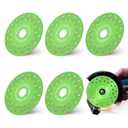 5pcs Diamond Rock Slab Grinding Disc Set Diamond Saw Blades Vacuum Brazed Ultra-Thin Multi-Pore Abrasive Discs for Cutting Porcelain, Glass, Ceramic Tile, Granite (Size:4.5'')